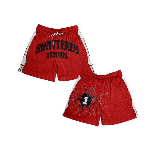 Shattered Studios Basic Shorts Red